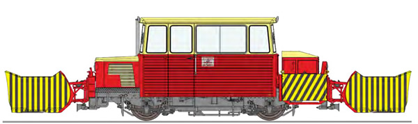 REE Modeles MB-108S - French Maintenace Vehicle Class DU65 6 132 SOUTHWEST snow plow cream roof, Era IV-V - DCC Sound